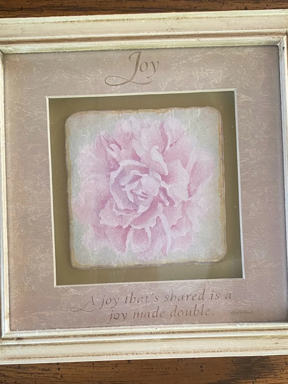 3-Piece Whitewashed Solid Wood Shadowbox Wall Art Set Faith, Hope, & Joy